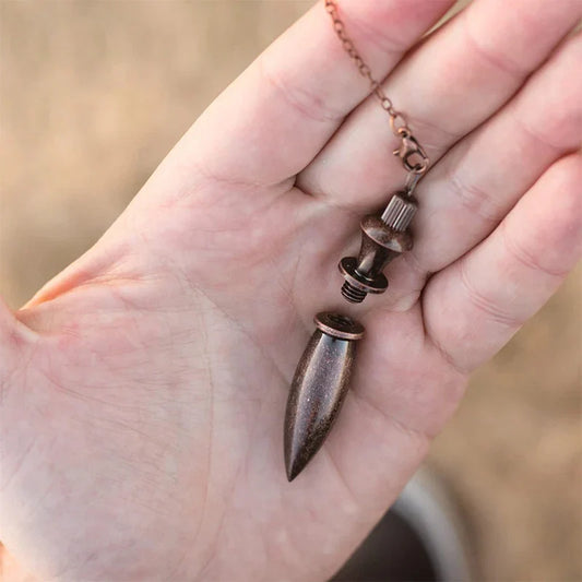 Dowsing Divination Pendulum Karnak – Egyptian Brass Metal Pendulum for Healing & Reiki