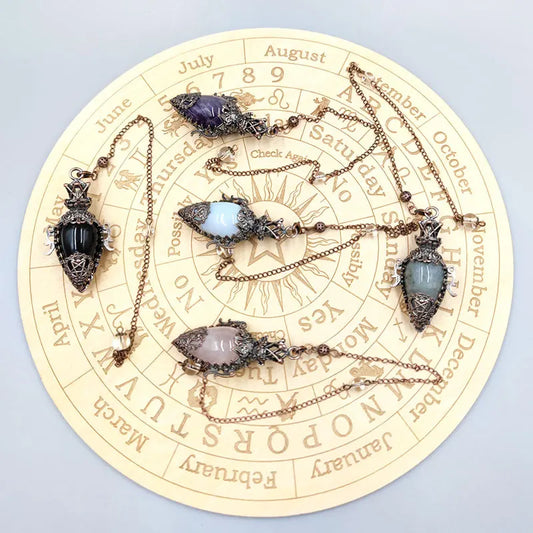 Black Obsidian Crystal Pendulum